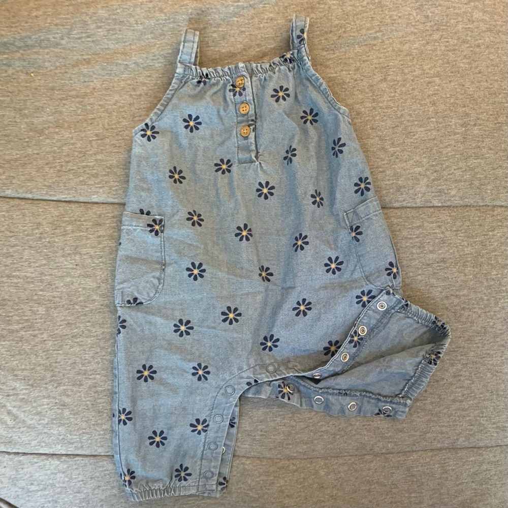3m Faux Jean Flower Romper